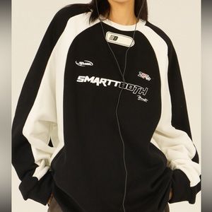 EMMIOL Vintage Print Raglan Sweatshirt